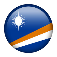 Obraz premium Marshall islands flag button