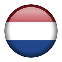 Obraz premium Netherlands flag button