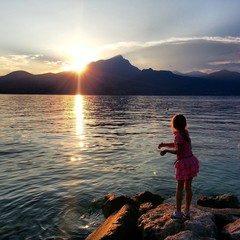 Sonnenuntergang am See - Gardasee