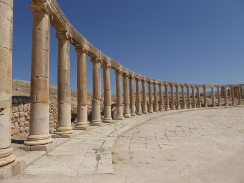Foro (Plaza Oval) Gerasa (Jerash) , Jordania