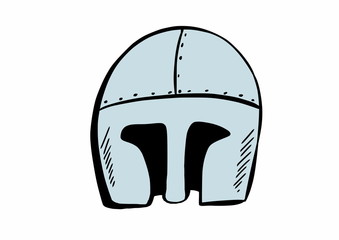 doodle medieval helmet
