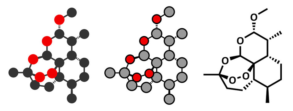 Artemether Malaria Drug Molecule.