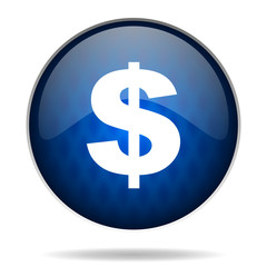dollar us internet blue icon