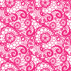 Lace seamless pattern with flowers