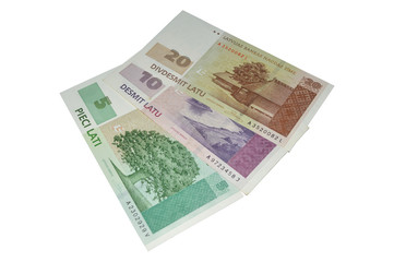 Latvian banknote lats