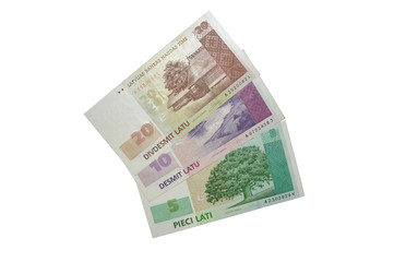 Latvian banknote lats