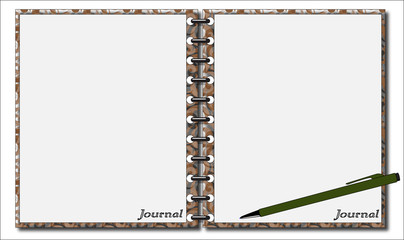 Journal with Pen and Pattern