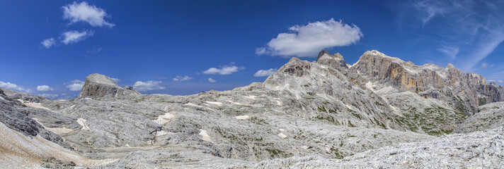 Panorama of Rosetta and the Monte Corona in the Dolomites
