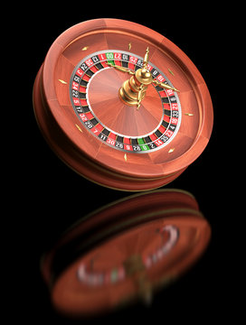 Roulette wheel. Clipping path included.