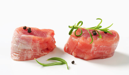 Raw Pork Fillet Medallions