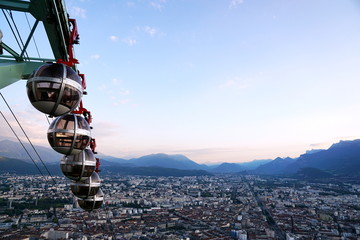 Grenoble Cable Cars The Evening