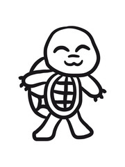 Coole kleine süße Schildkröte
