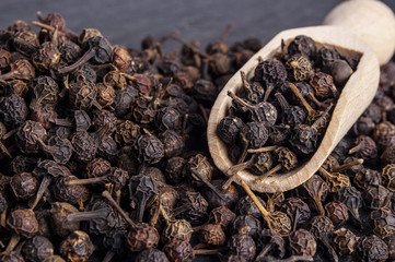 Black Peppercorn (Cubeb) Isolated on white background