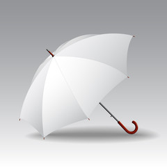 White classic elegant open umbrella.