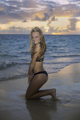 Fototapeta na wymiar girl in bikini at the beach