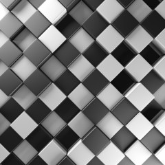 Panele Szklane Podświetlane  Czarno-białe bloki abstrakcyjne tło