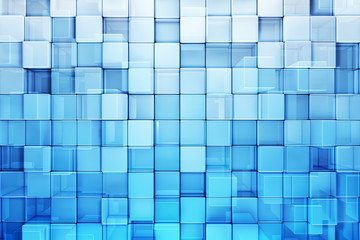Blue blocks abstract background © Leigh Prather