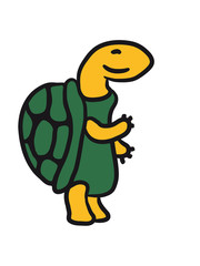 Lustige Süße Niedliche Comic Schildkröte