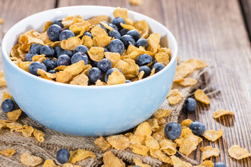 Cornflakes and fresh Blueberries