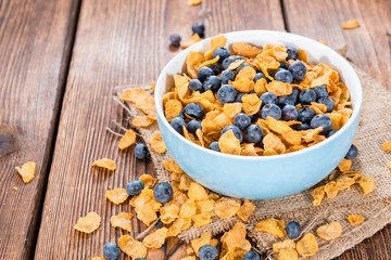 Cornflakes with Blueberries