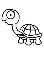 Lustige kleine süße Schildkröte