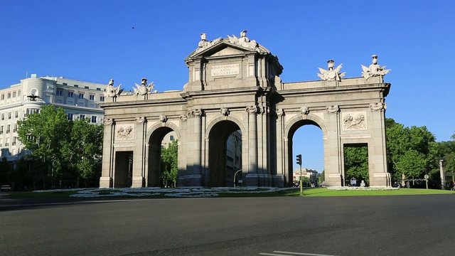 The famous Puerta de Alcala at Independence Square - Madrid 