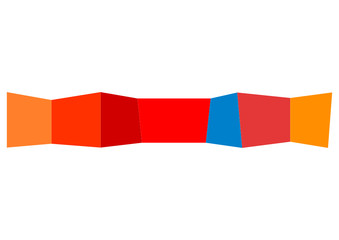 Long folded colored paper in perspective for your ad - vector