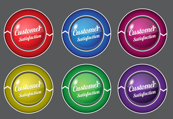 Customer Satisfaction Colorful Vector Icon Set