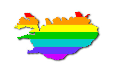 Fototapeta premium Rainbow flag pattern - Iceland