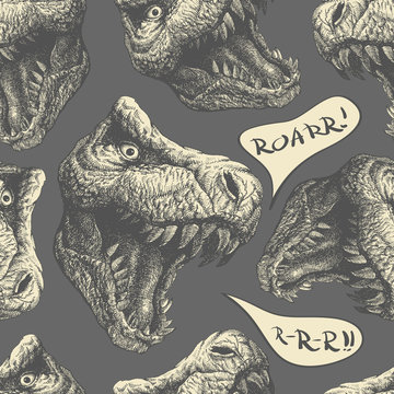 Trex. Vector Seamless Background. Eps8