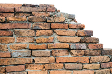 broken old brick wall