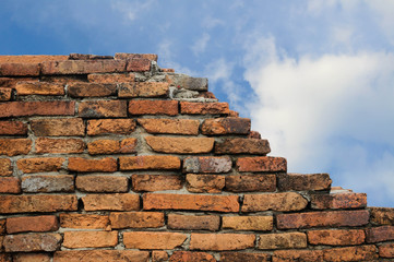 broken old brick wall