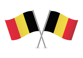 Belgian flags. Vector illustration.