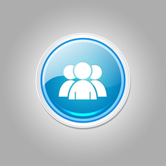 User Circular Vector Blue Web Icon Button
