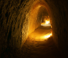 Fototapeta premium Tunel Cu Chi z podziemnym wykopanym