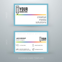 Fototapeta premium Modern simple business card template