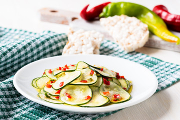Marinated zucchini salad