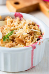 Fresh plum crumble