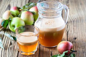 Homemade vegan apple juice
