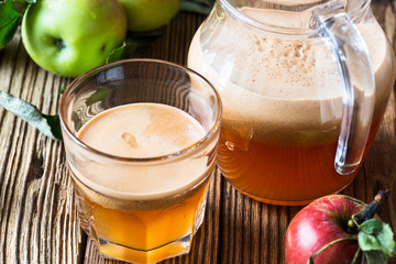 Homemade vegan apple juice