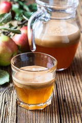Homemade vegan apple juice