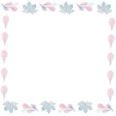 Transparent leaves isolated on white