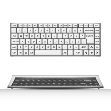 keyboard object 3D design isolated