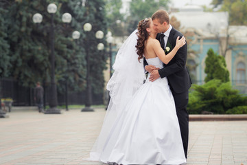 Naklejka premium beautiful wedding couple