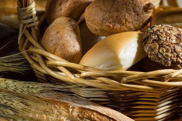 assortment of baked bread