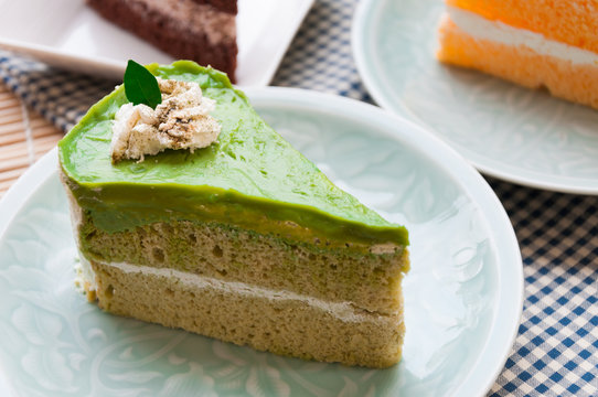 Japanese Matcha Green tea cake