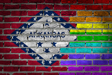 Dark brick wall - LGBT rights - Arkansas