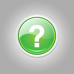 Help Circular Vector Green Web Icon Button