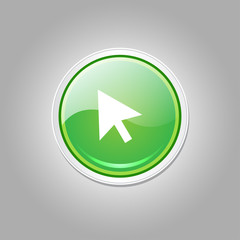 Click Circular Vector Green Web Icon Button