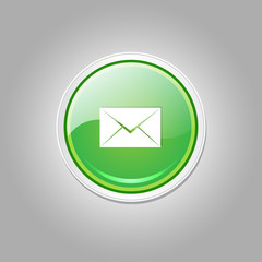 Email Circular Vector Green Web Icon Button